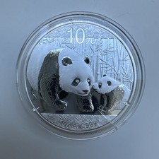 China Panda 2011 Silber Münze 10 Yuan 1 OZ Unze Onza Chinese Silver Coin 999