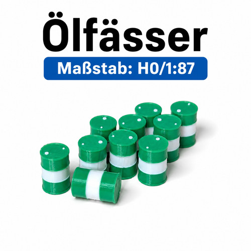 15x ölfässer - h0, 1:87