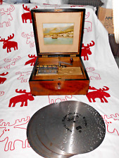 Glocken Kalliope mit 10 Platten 33,6cm antique bells music box 10 discs 13 1/4