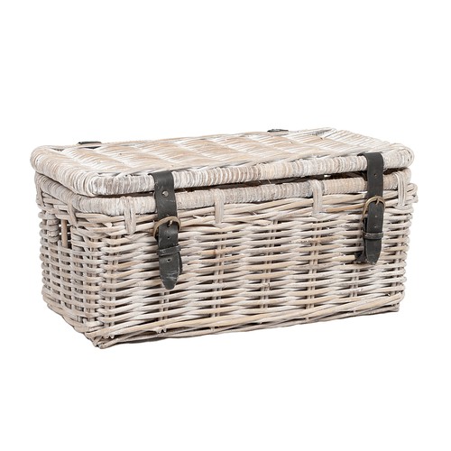 Rattan truhe ressy white wash - truhe,
