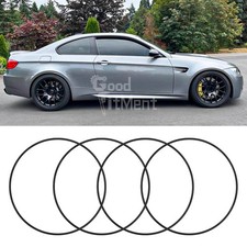 Für E46 M3 F30 F31 G21 4x 18-20 Zoll Felgenschutz Schwarz/Rot Zierring Schutz