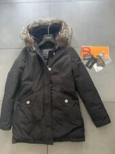 Woolrich Luxury Arctic Parka Women Damen Schwarz Grau Echtfell S Mantel Jacke
