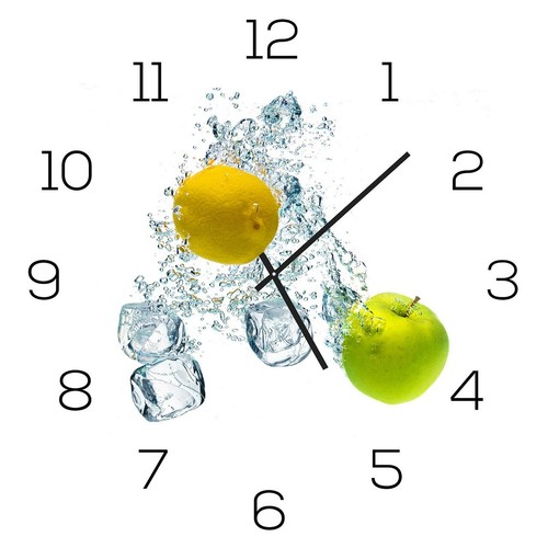 Wanduhr aus glas 30x30cm uhr - wanduhr,