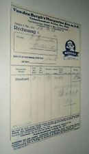 Altes Anschreiben Rechnung Van den Bergh´s Margarine Pratau 1928