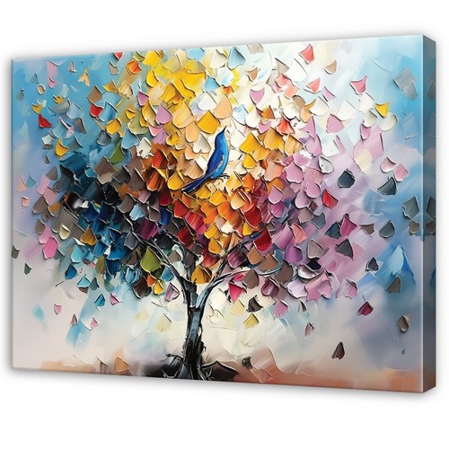 Leinwand baum blau - leinwand,