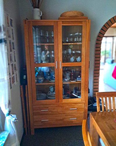 Vitrine holz glas - holz/glas, braun