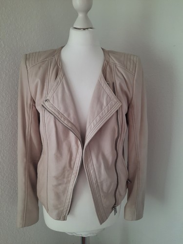 Lederjacke beige - •,