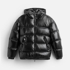 Pufferjacke Mit Kapuze Unisex Kurze Daunenjacke Federn Leichte Isolierung