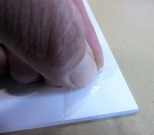 PVC Hartschaumplatte 2mm Zuschnitt weiß 610 x 554mm KömaPrint® Kunststoff Platte