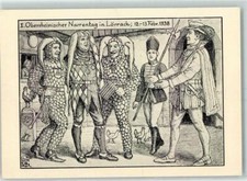 13603002 - 7850 Loerrach 1. Oberrheinischer Narrentag Hahn Huehner sign 1938