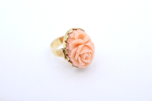 Antik korallen ring 585 - korallen,
