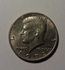 1 x Half Dollar 1972 - Silber Münze USA 50 cent 