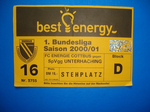 Ticket fc energie - 00/01,