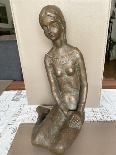 Achatit figur sitzende frau - figur,