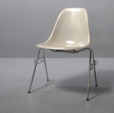Eames Fiberglas Stuhl - GY Grey Yellow - Herman Miller Vitra Vintage Sidechair