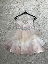 Ballkleid Abiballkleid Abendkleid kurz Prinzessin nude rosé Glitzer Lipsy