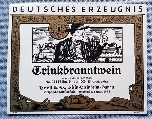 Altes schnapsetikett - altes,