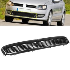 Stoßstange Gitter Mitte Vorne Lüftungsgitter mit Chrom Zierleiste für VW POLO 6R