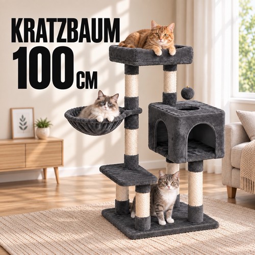 Kratzbaum 100 cm - 🐈‍⬛,
