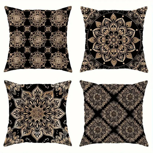 4er set kissenhülle - kissenhülle, mandala