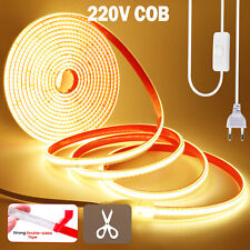 230V COB LED Streifen Wasserdicht 288LEDs/M Selbstklebend Lichtband Lichterkette
