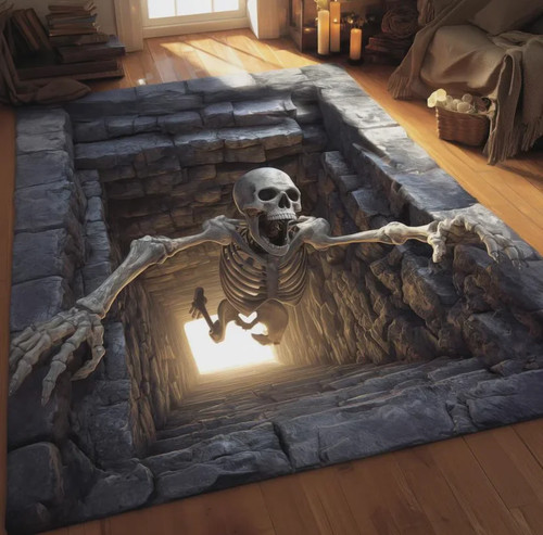 Halloween skelett loch - skelett, 3d