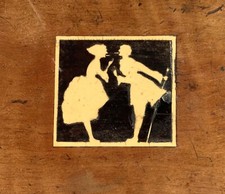 Antike französische Wandrelief aus Holz mit Elfenbeinintarsien Anfang des 20....