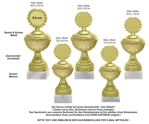 Pokale als 5er - cm),