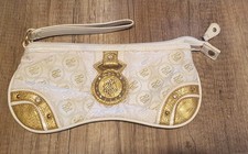 Y2K Rocawear Vintage 2000er Handtasche Baquette Weiss Gold