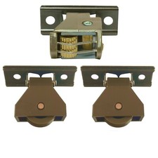 Schnurschloss + Riemenscheibe Technikset für Raffrollo Bambusrollo Zubehör Braun