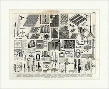 Dachdeckung mit Ziegeln Dachrinnen Glasdach Brockhaus Bilder Atlas Bauwesen 15