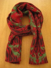 KENZO Schal schwarz rot grün 165 cm x 65 cm in sehr gutem Abgabezustand