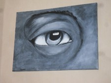 Bild Gemälde Acryl BLICK 1" 40x30 Unikat Original handmade Deko Kunst