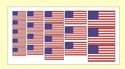 Aufkleber größen usa - 5,