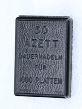 NADELDOSE "Azett-Nadel" Schweiz -semipermanent- 50 Nadeln, Grammophon D422