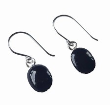 Silber-Ohrringe Onyx Stein Ohrstecker Schwarz 925 er Sterling Silberschmuck