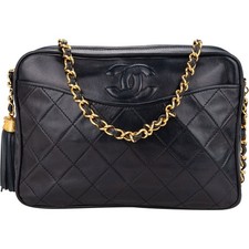 Chanel Quilted Lambskin CC Camera Crossbody Bag Coco CC Tasche