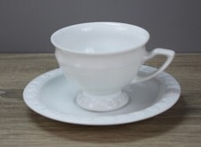 Rosenthal Maria weiß kleine Mokkatasse Espressotasse mit Unterteller Untertasse