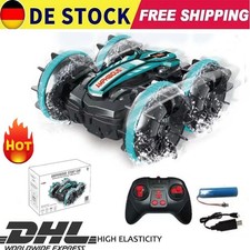 Amphibisches Ferngesteuertes Auto 2.4 GHZ 4WD RC Stunt Car Boot 360° Drehbarer
