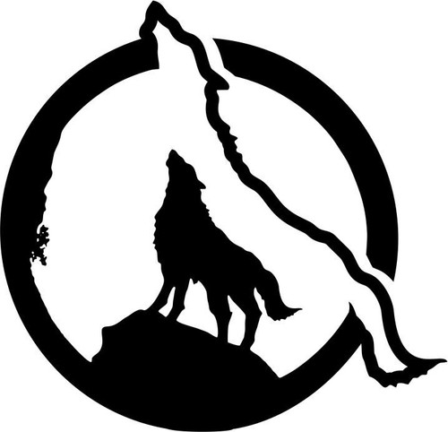 Aufkleber wolf auto - -,