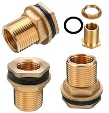 Tankverschraubung Faßverschraubung Behälterverschrabung Messing 1" 3/4" 1/2" 3/8