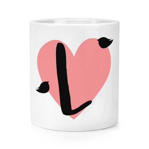 Brief herz alphabet makeup - herz,