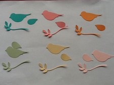 18 STANZTEILE Vogel mit Zweig mit Stampin'Up Stanze gestanzt NEU