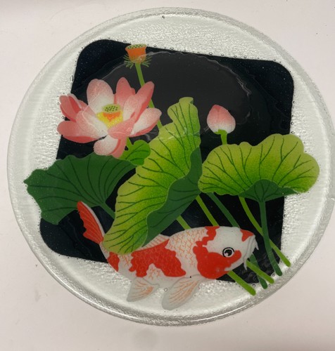 Handgemaltes glas kunst teller - glas-kunst,