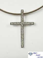 Anhänger Kreuz 585 Weißgold