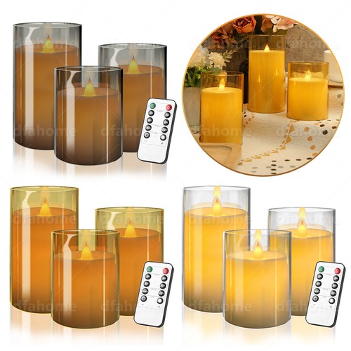 3er set flammenlos flackerndes - 3er-set,