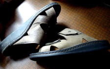 Finn Comfort Pantolette Herren Modell Danzig  Gr. 43 Leder Nubuk braun