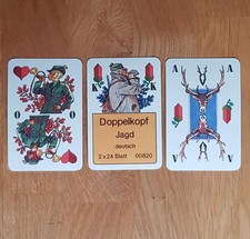 DDR Kartenspiel mit Jagd Motiven Doppelkopf Altenburger Spielkarten