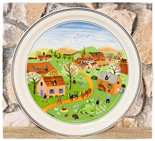 Wandteller 4 Jahreszeiten Villeroy & Boch Naif Gérard Laplau - Frühling