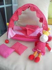 Klappbares Puppenbett Princessin Bett m Puppe Puppen Klappbett Marke Sigikid TOP